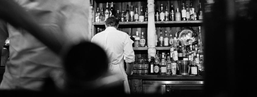 Staff working in a pub