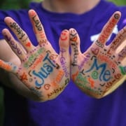Child with print on hands